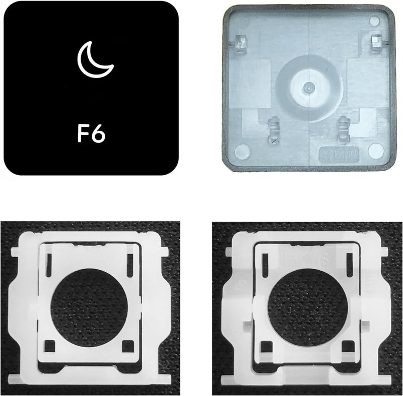 GRMTRV Replacement Individual Key Cap Hinge for MacBook Air 13'' 15'' M3 M4 A3113 A3114 A3240 A3241, 14'' 16'' Pro/Max M4 A3185 A3186 A3401 A3112 A3403 2024-2025 (F6) - Image 1